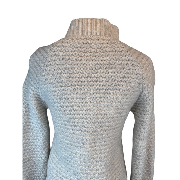 ZARA Beige Small Wool Blend Knit Cardigan Sweater Jacket Button Closures - Picture 12 of 16